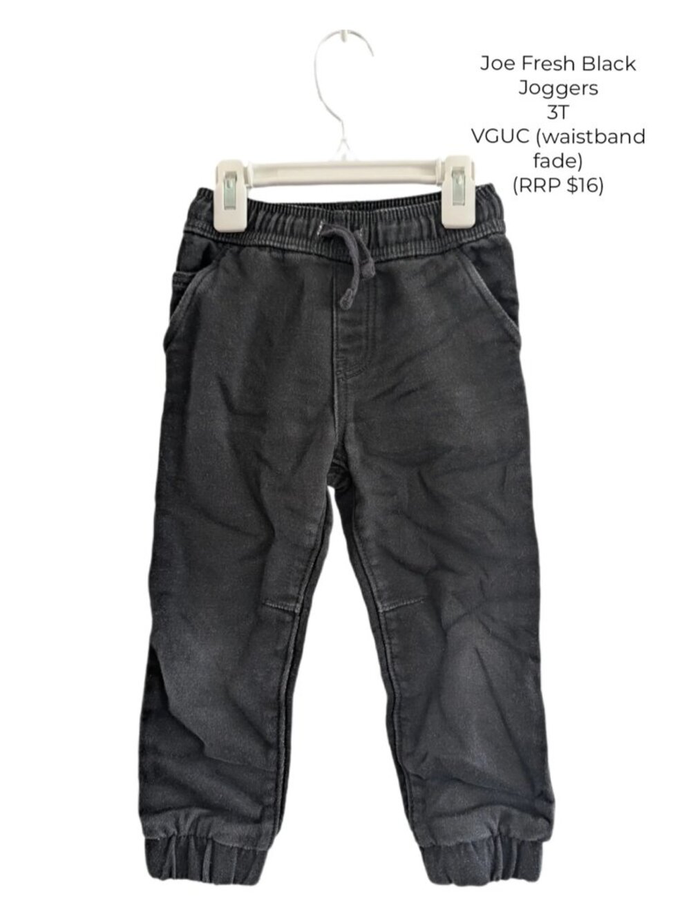 Joe Fresh Black Joggers 3T